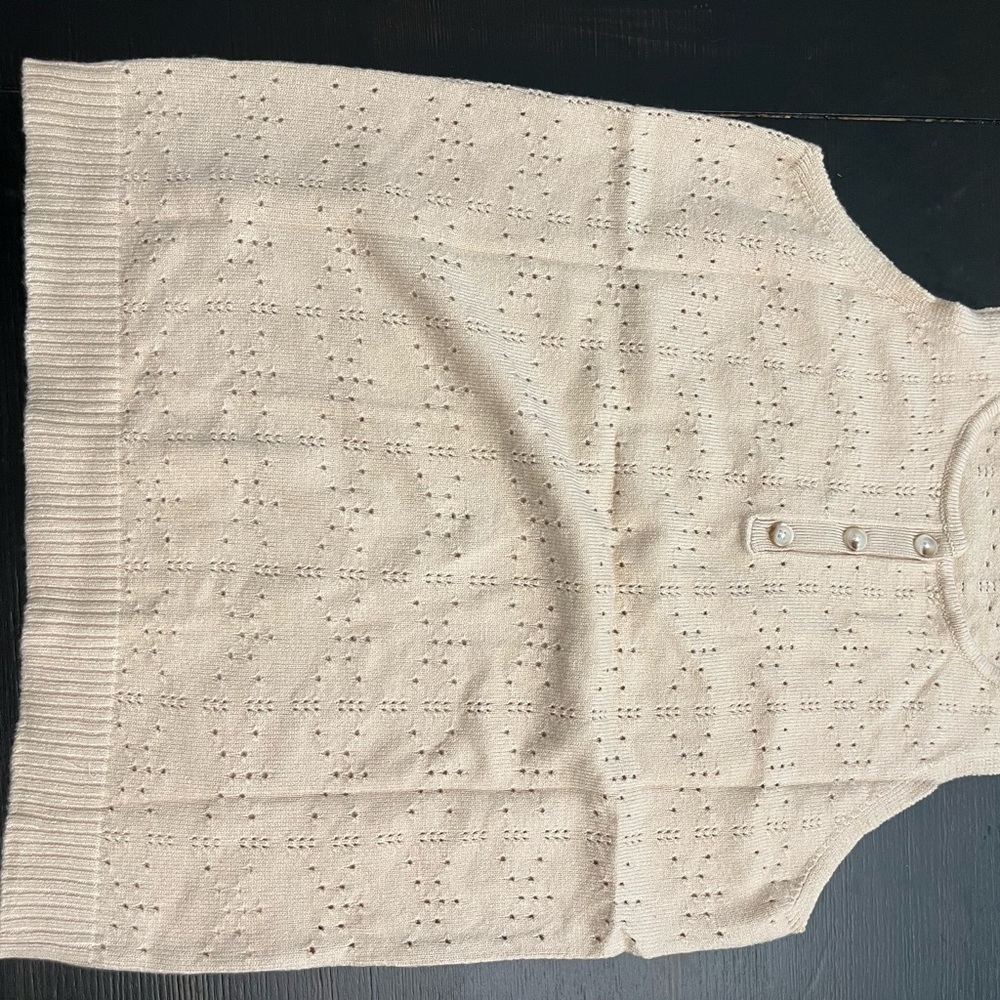 Small - Tank Tops Summer Scoopneck Sleeveless Eyelet Henley Shirts Cute Button - Picture 5 of 6